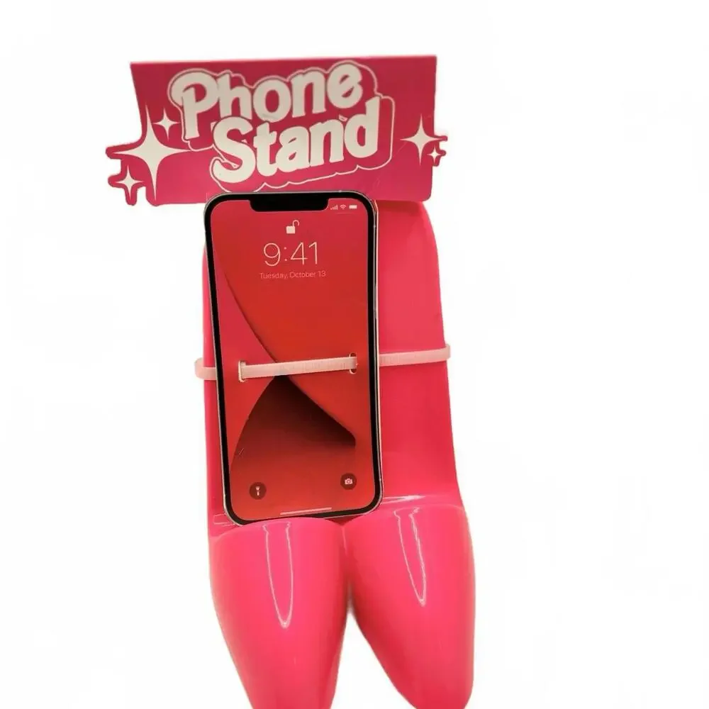 Pink High Heels Women’s Heels Desk Phone Stand Cell Phone Holder